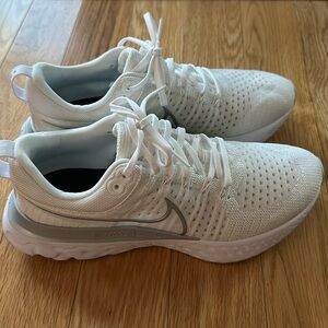 Nike React Infinity Run Flyknit 3 White Metallic Silver Women's